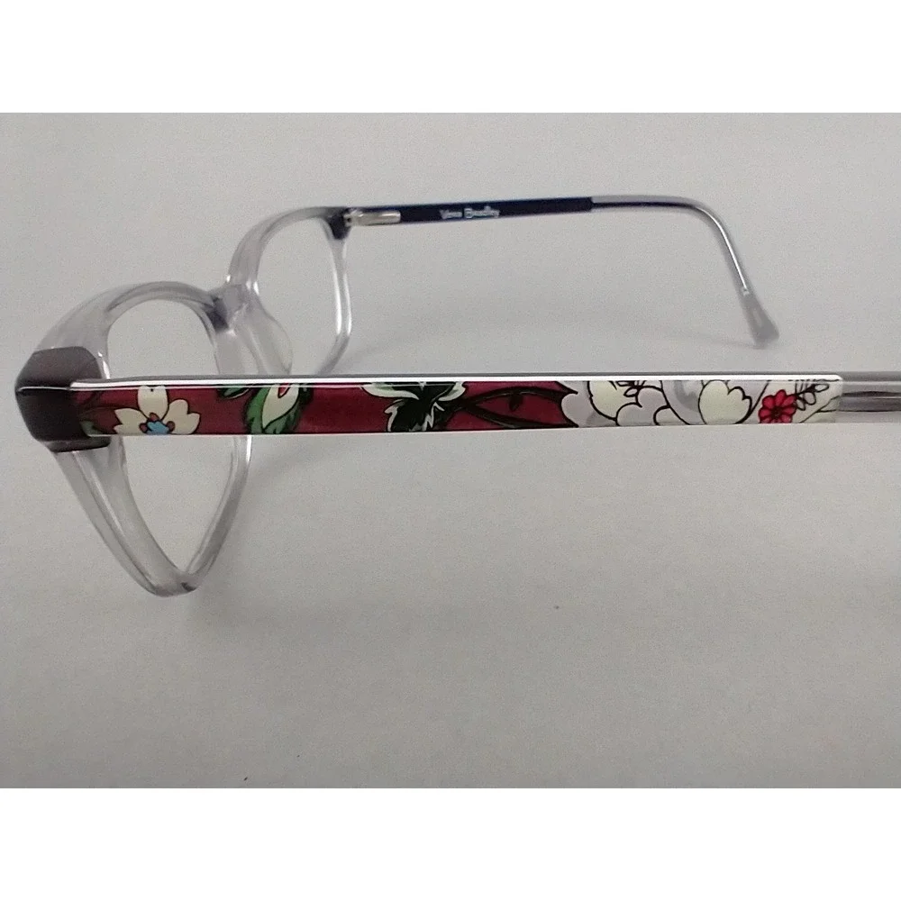 Vera Bradley Nikki Eyeglasses Frame Bordeaux Blooms Flex 52-17-135‎ Case & Cloth